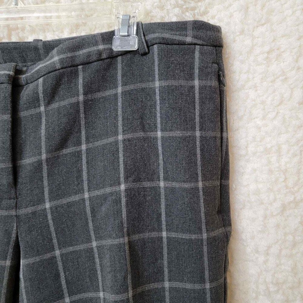 Liz‎ Claiborne Dress Pants Womens Size 10 Gray Check Pattern Stretch 34X27 - Picture 2 of 8